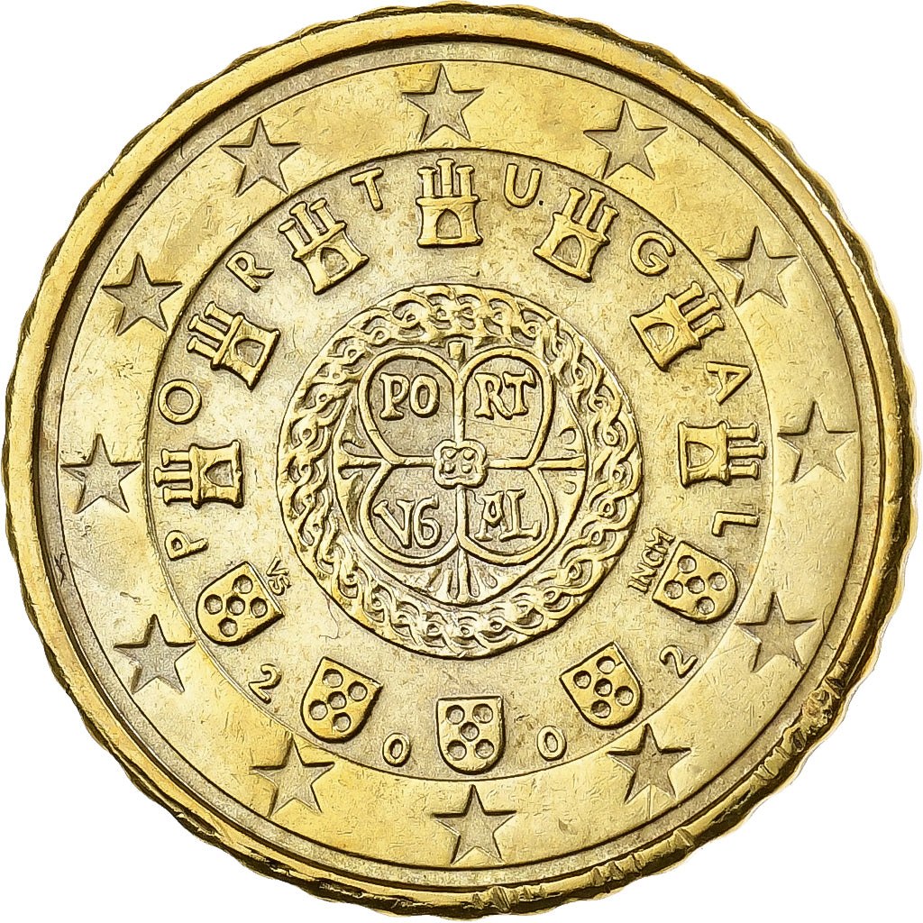 Portugal, 10 Euro Cent, 2002, Lisbon, Nordic gold, MS(60-62)