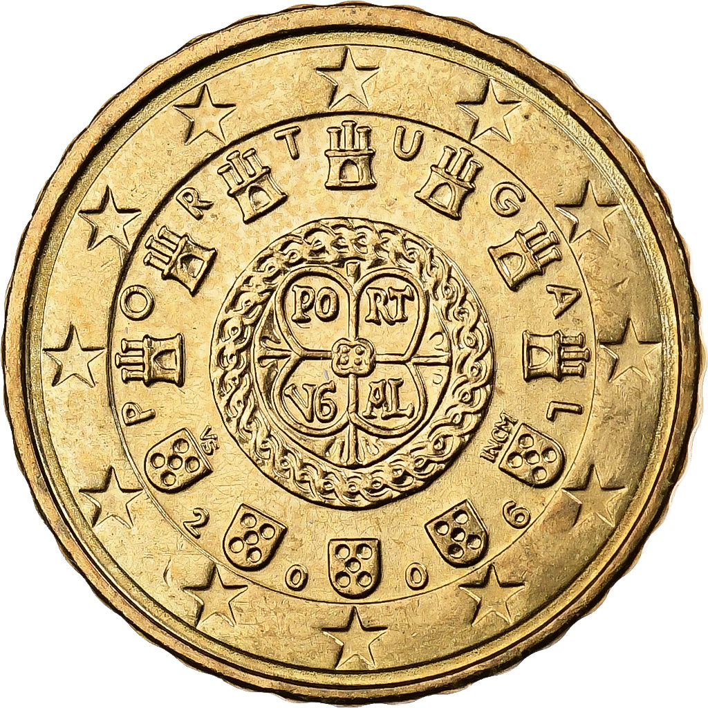 Portugal, 10 Euro Cent, 2006, Lisbon, Nordic gold, MS(60-62)