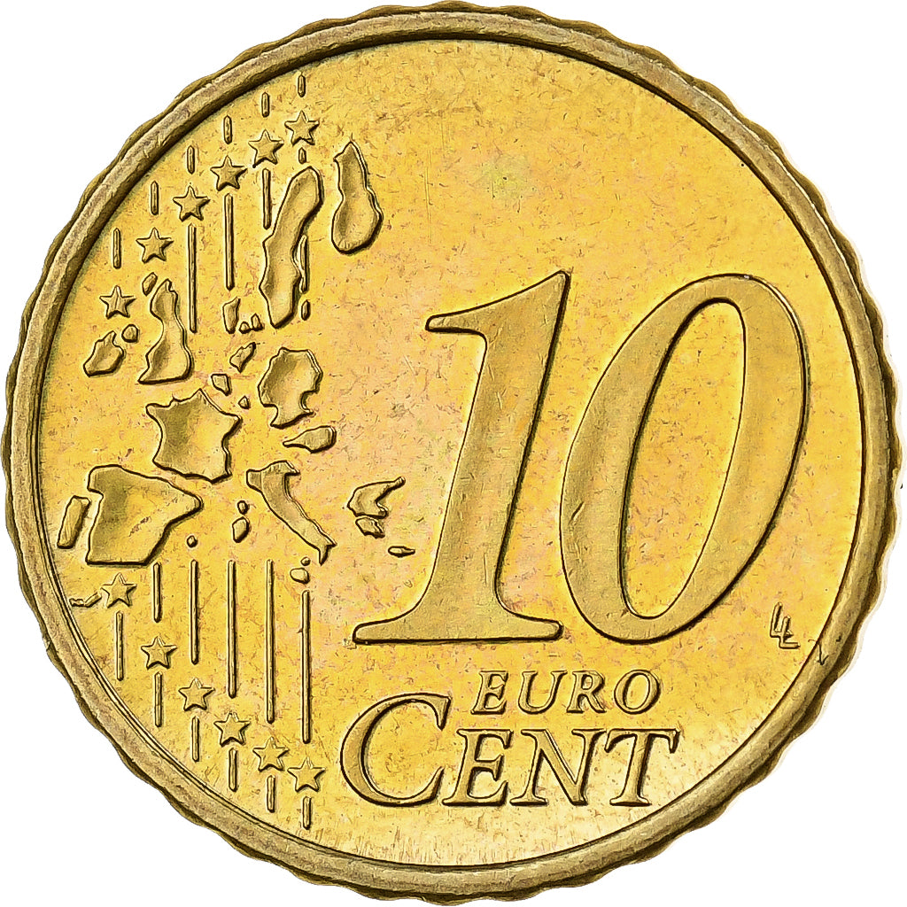 Oostenrijk, 10 Euro Cent, 2002, Vienna, Nordic gold, PR+
