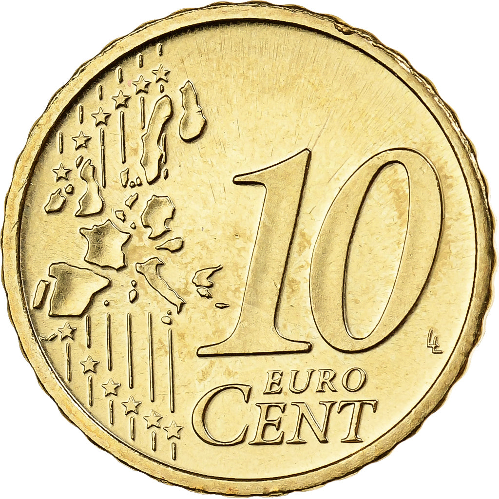 Austria, 10 Euro Cent, 2007, Vienna, Nordic gold, MS(60-62)