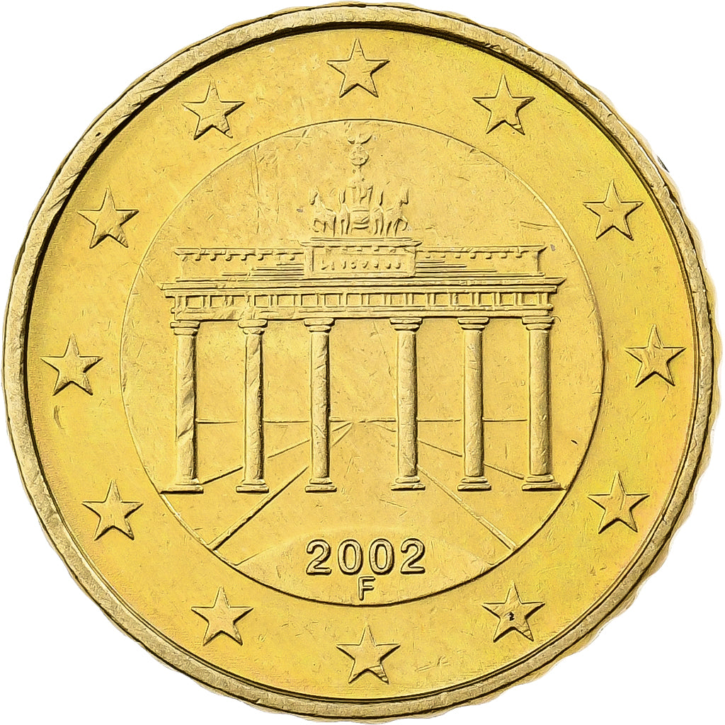 Duitsland, 10 Euro Cent, 2002, Stuttgart, Nordic gold, PR+