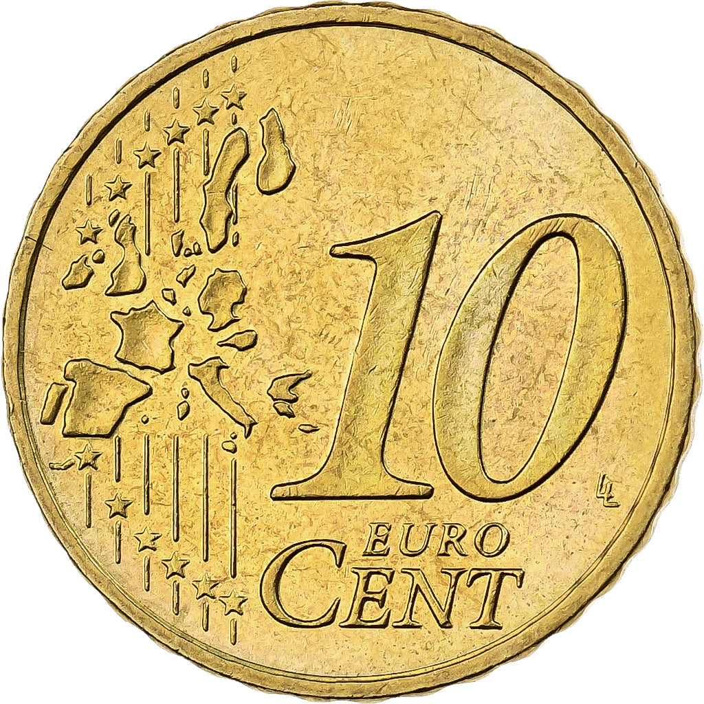 Germania, 10 Euro Cent, 2002, Hambourg, Nordic gold, SPL