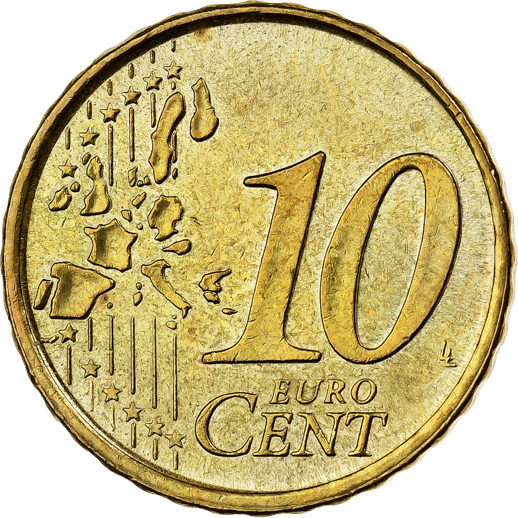 Spanje, 10 Euro Cent, 2000, Madrid, Nordic gold, PR+