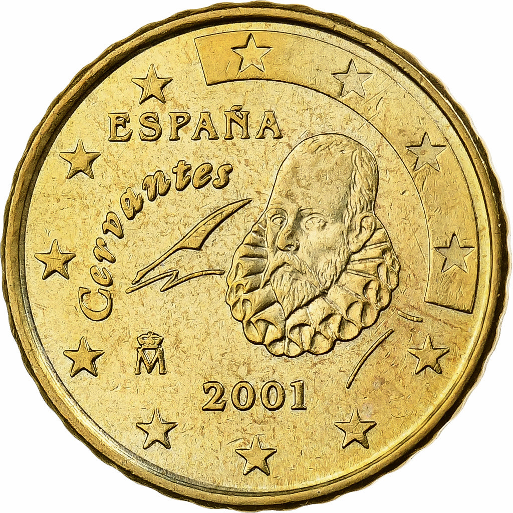 Spanje, 10 Euro Cent, 2001, Madrid, Nordic gold, PR+