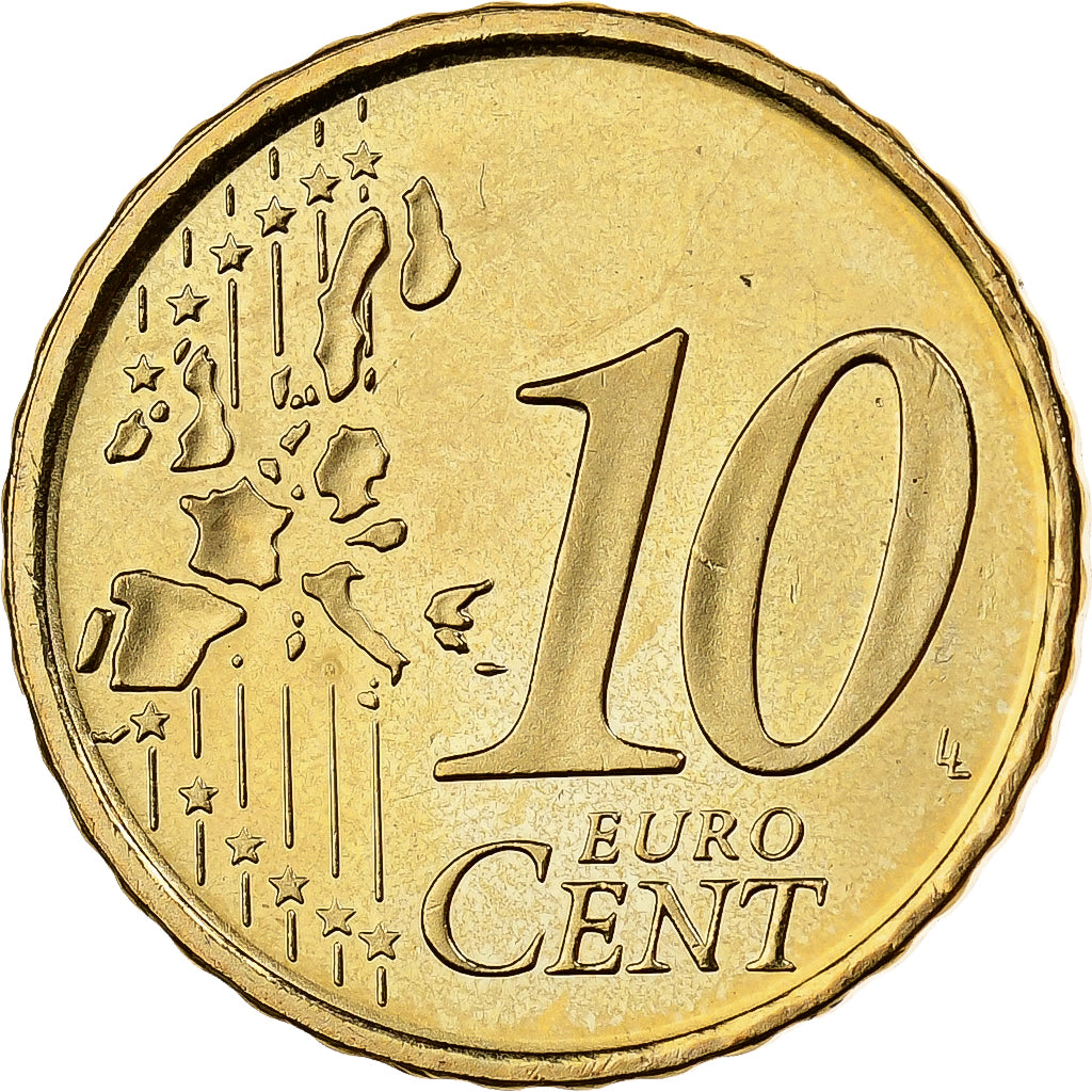 Hiszpania, 10 Euro Cent, 2006, Madrid, Nordic gold, MS(60-62)
