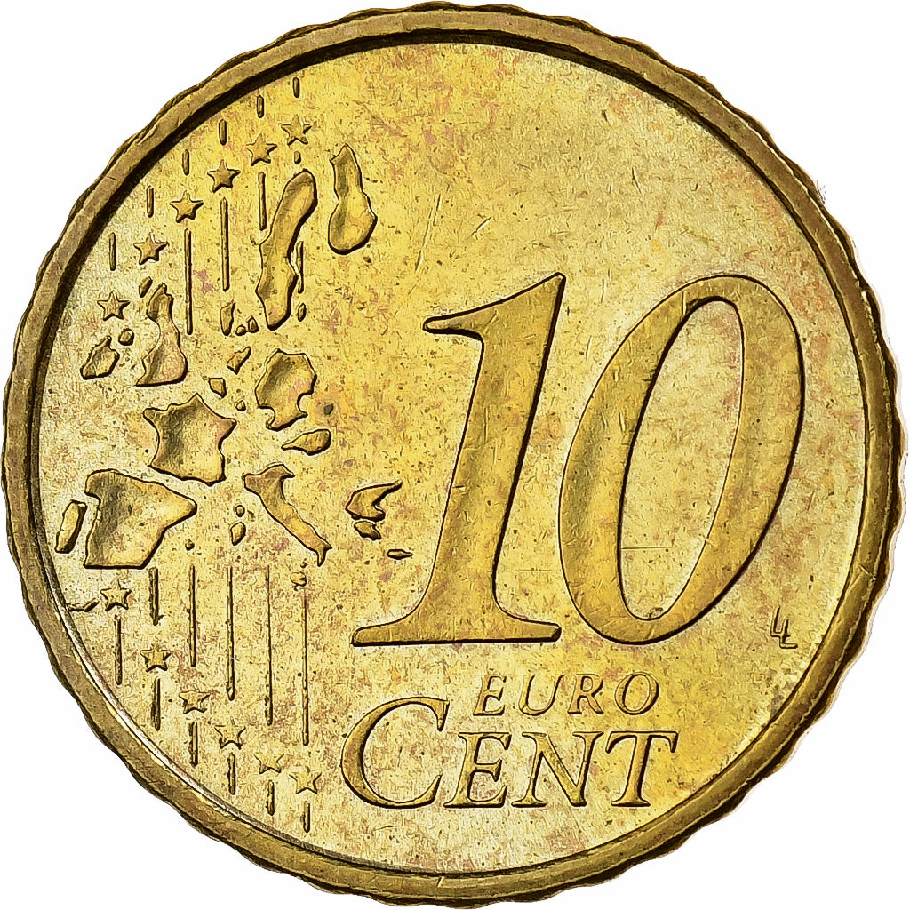Espanha, 10 Euro Cent, 2004, Madrid, Nordic gold, MS(60-62)