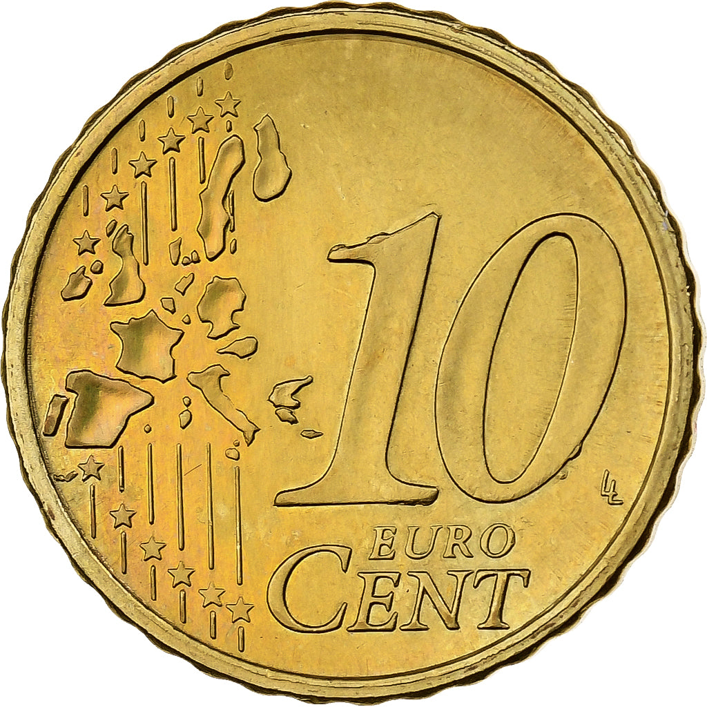 Finlandia, 10 Euro Cent, 1999, Vantaa, Nordic gold, SPL