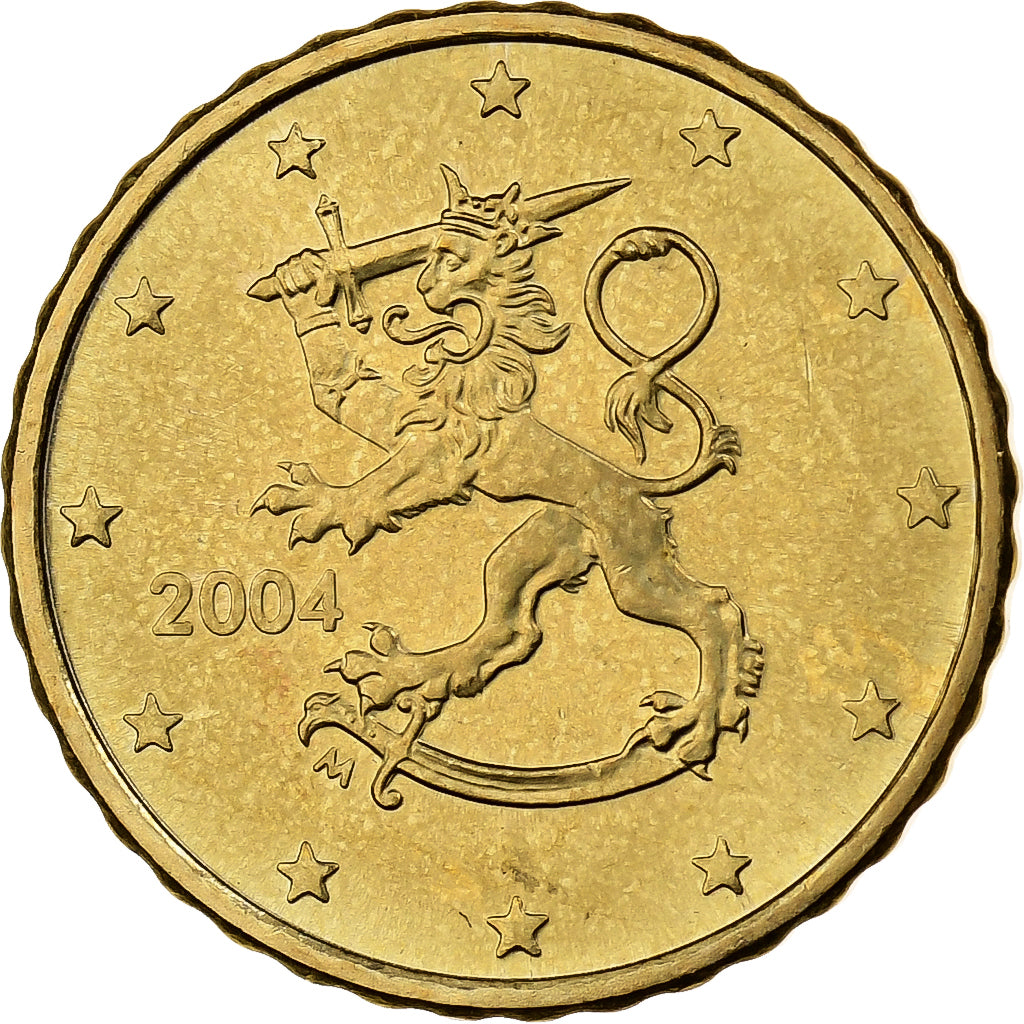 Finlandia, 10 Euro Cent, 2004, Vantaa, Nordic gold, MS(60-62)