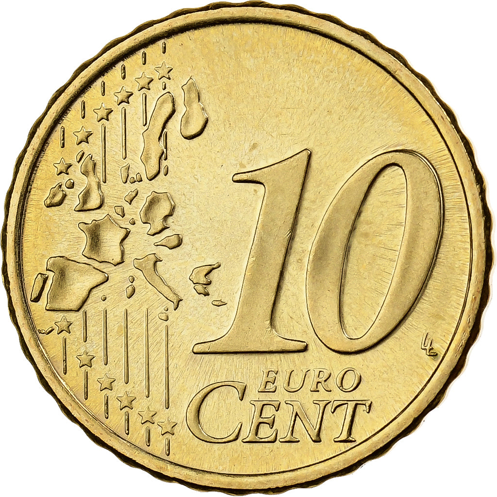 Finlandia, 10 Euro Cent, 2004, Vantaa, Nordic gold, MS(60-62)