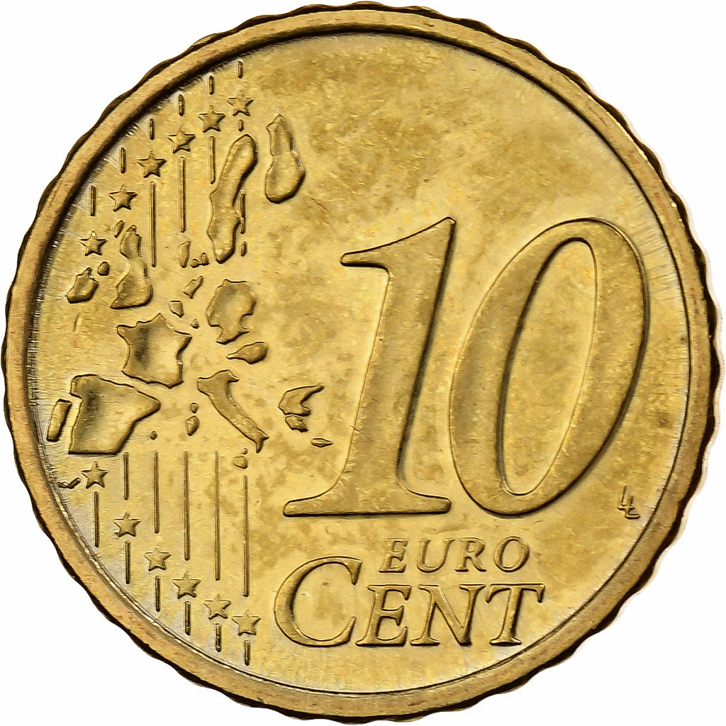 Finlandia, 10 Euro Cent, 2005, Vantaa, Nordic gold, MS(60-62)