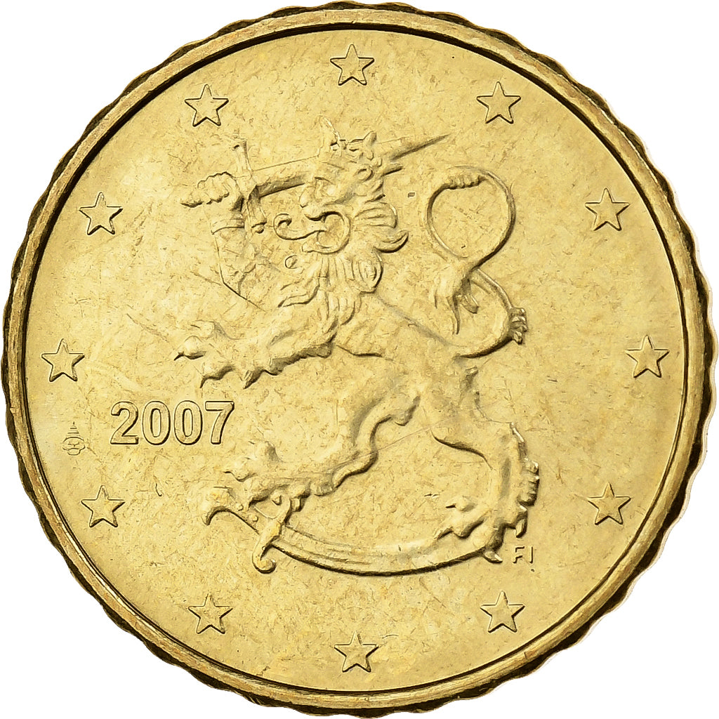 Finlandia, 10 Euro Cent, 2007, Vantaa, Nordic gold, SPL
