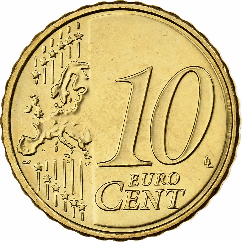 Finlandia, 10 Euro Cent, 2007, Vantaa, Nordic gold, SPL