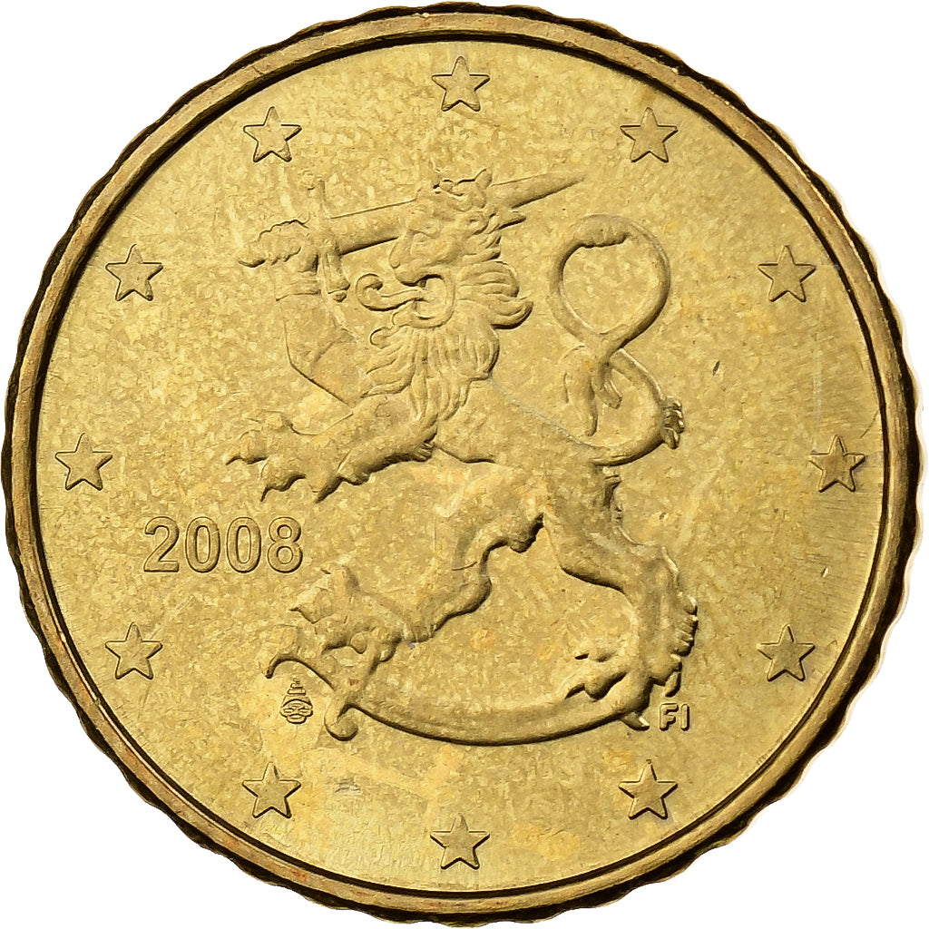 Finlandia, 10 Euro Cent, 2008, Vantaa, Nordic gold, MS(60-62)