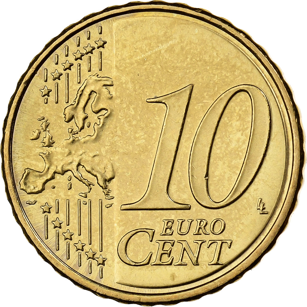 Finlandia, 10 Euro Cent, 2008, Vantaa, Nordic gold, MS(60-62)