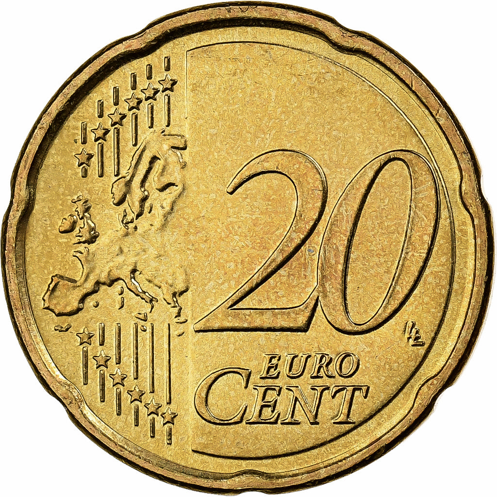 Greece, 20 Euro Cent, 2008, Athens, Nordic gold, MS(60-62)