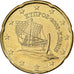 Cyprus, 20 Euro Cent, 2008, Nordic gold, MS(60-62)