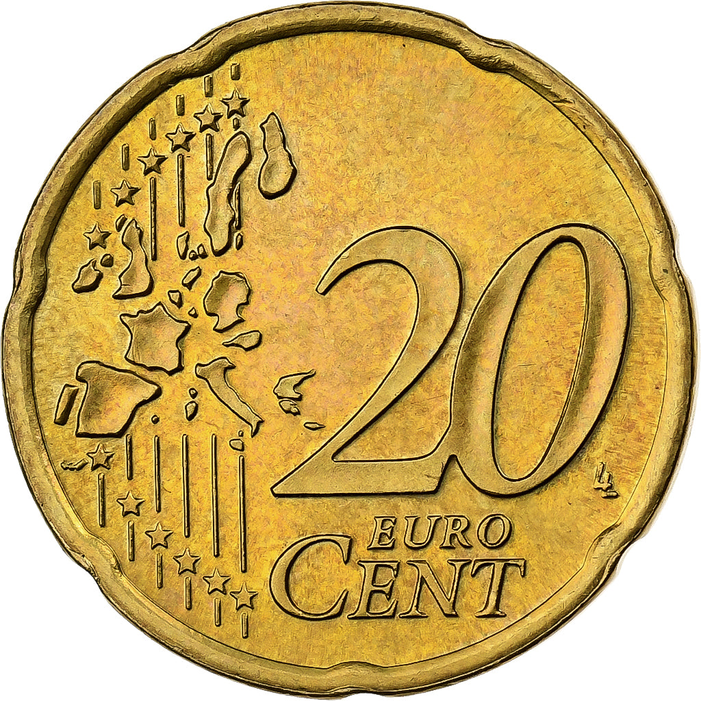 Luxemburgo, 20 Euro Cent, 2004, Utrecht, Nordic gold, MS(60-62)