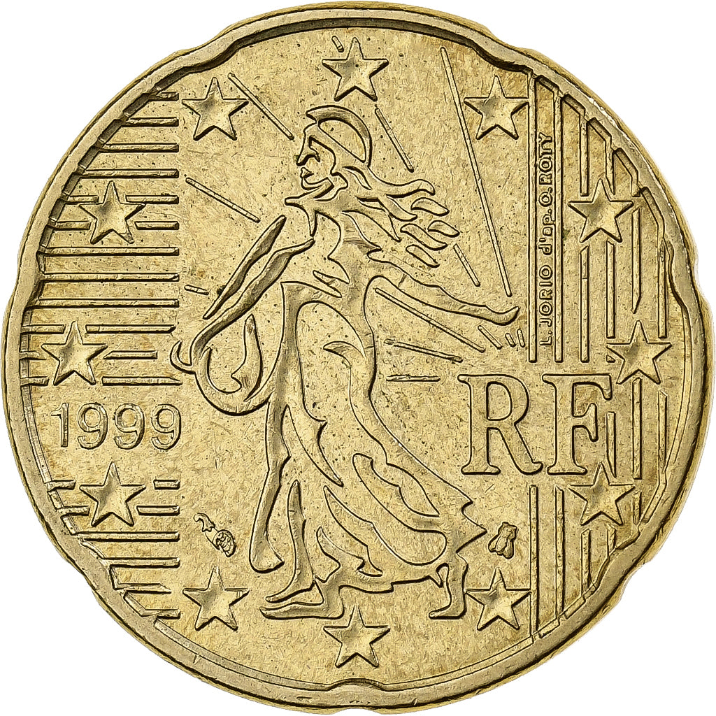 Francia, 20 Euro Cent, 1999, Paris, Nordic gold, EBC+