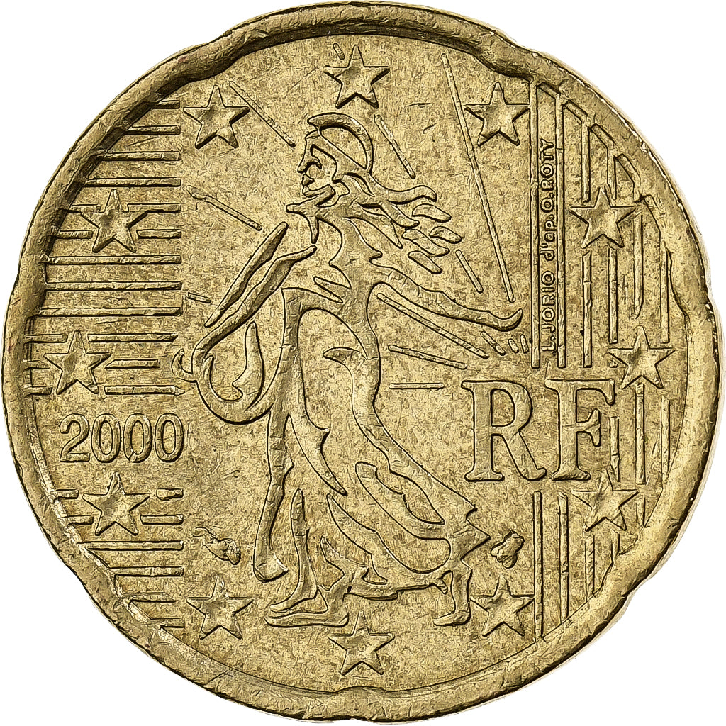Francia, 20 Euro Cent, 2000, Paris, Nordic gold, EBC+