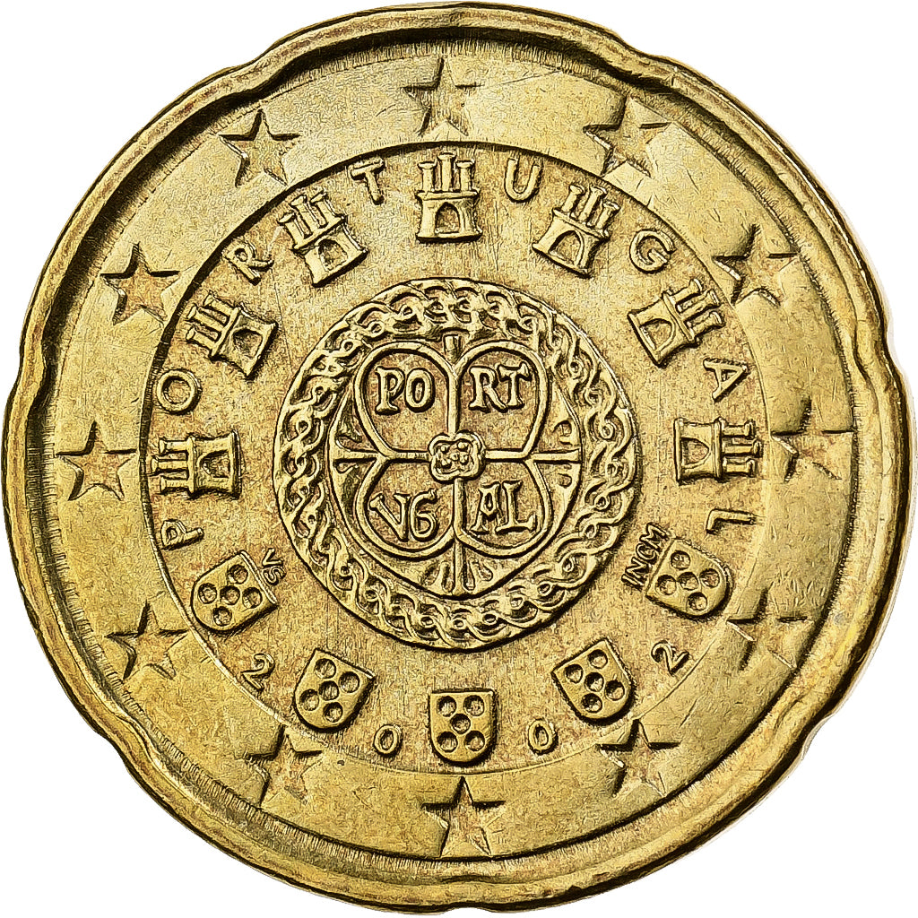 Portugal, 20 Euro Cent, 2002, Lisbon, Nordic gold, MS(60-62)