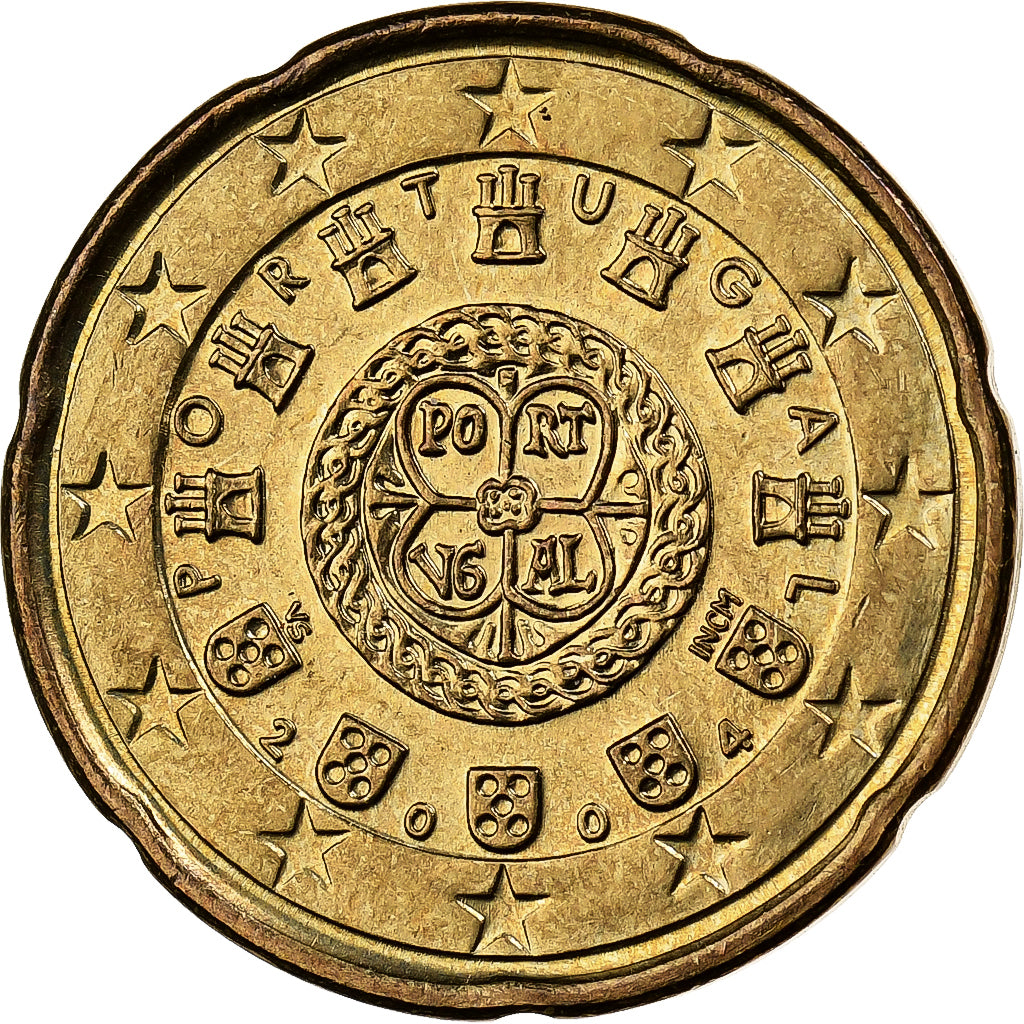 Portugal, 20 Euro Cent, 2004, Lisbon, Nordic gold, VZ+