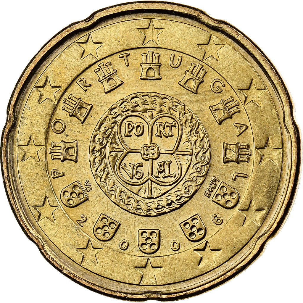 Portugal, 20 Euro Cent, 2006, Lisbon, Nordic gold, MS(60-62)