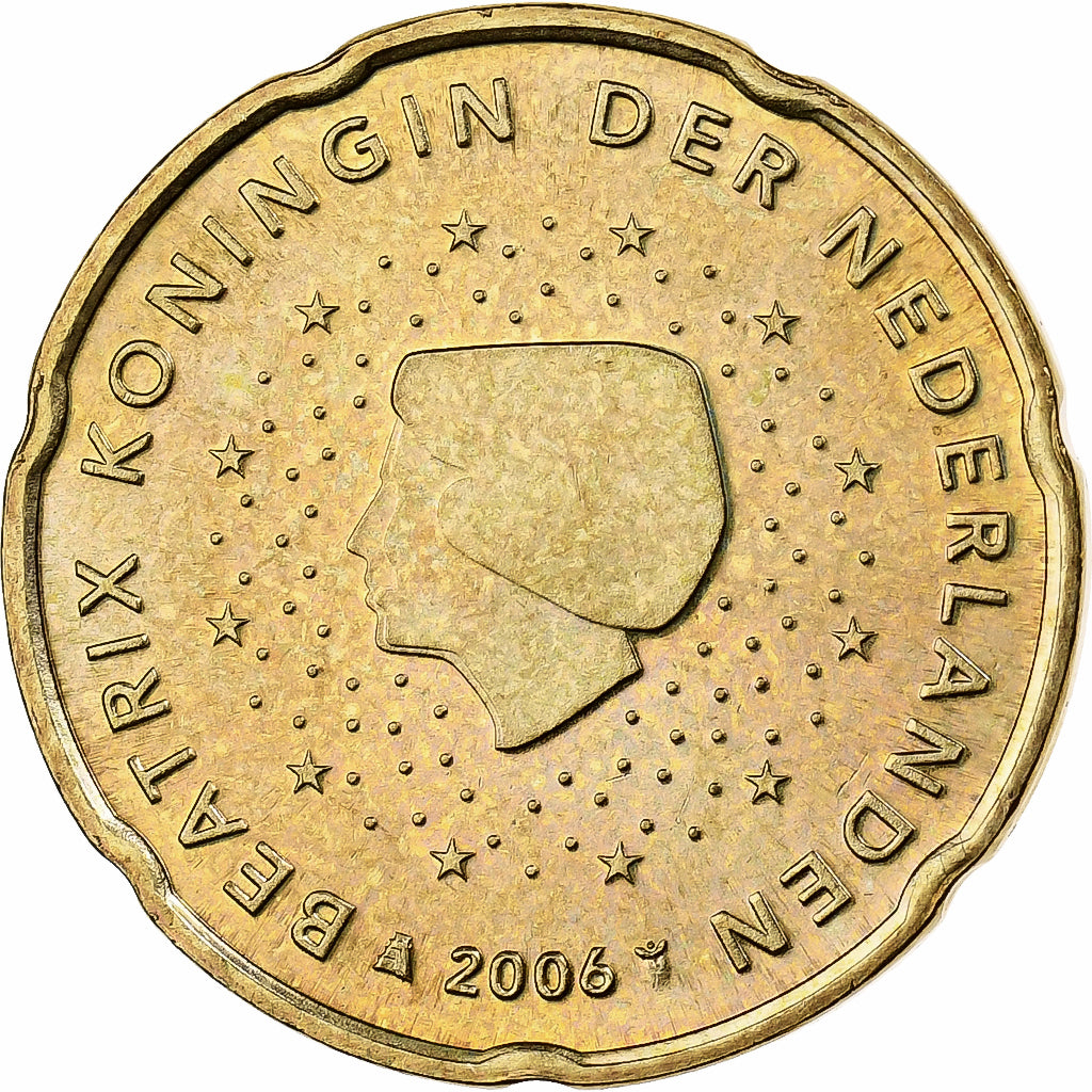 Netherlands, 20 Euro Cent, 2006, Utrecht, Nordic gold, MS(60-62)