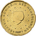 Netherlands, 20 Euro Cent, 2007, Utrecht, Nordic gold, MS(60-62)