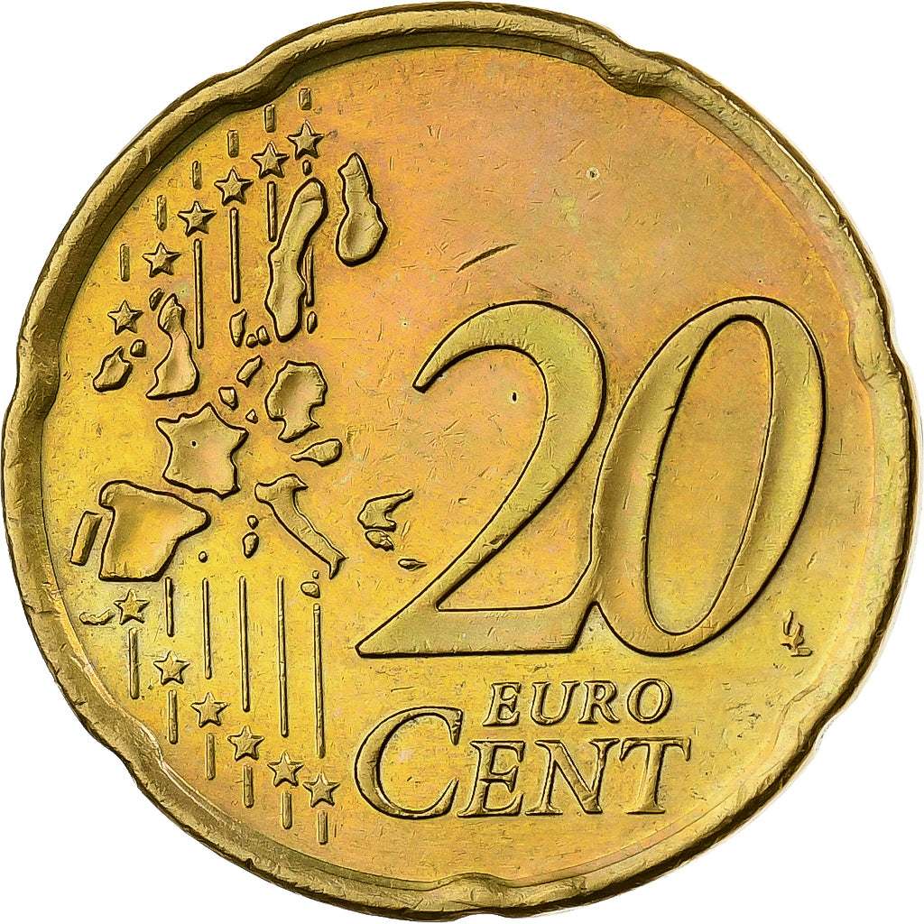 Irlanda, 20 Euro Cent, 2002, Dublin, Nordic gold, MS(60-62)