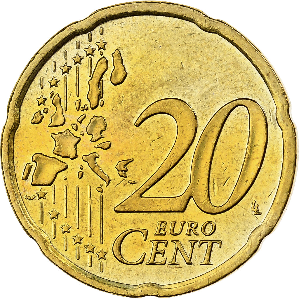 Irlande, 20 Euro Cent, 2003, Dublin, Or nordique, SUP+