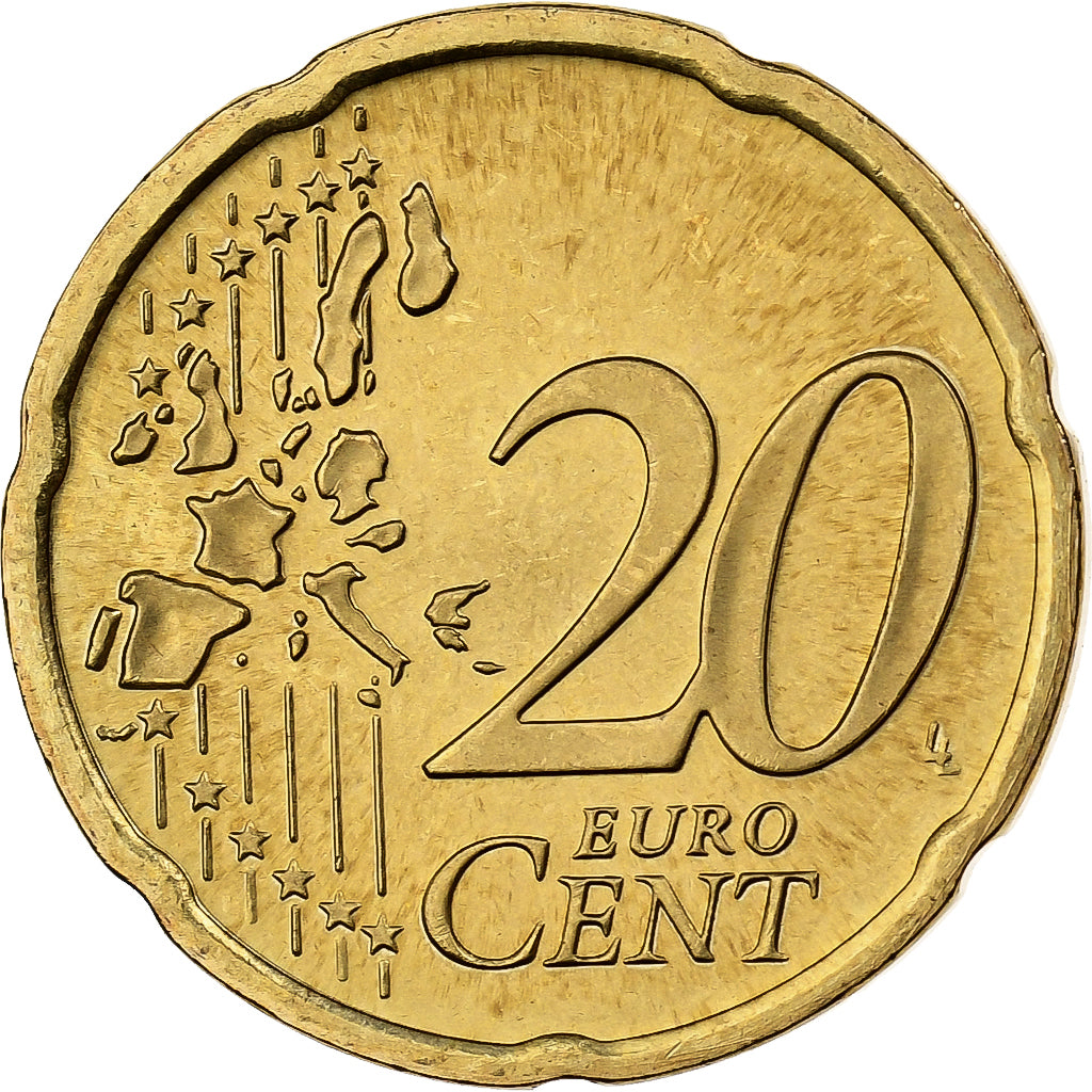 Irlanda, 20 Euro Cent, 2004, Dublin, Nordic gold, MS(60-62)