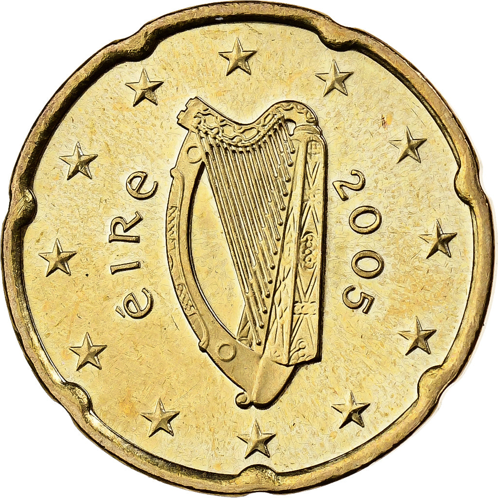 Irlandia, 20 Euro Cent, 2005, Dublin, Nordic gold, MS(60-62)