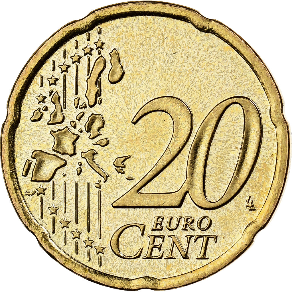 Irlandia, 20 Euro Cent, 2005, Dublin, Nordic gold, MS(60-62)