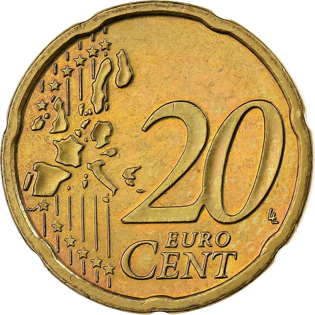 Österreich, 20 Euro Cent, 2002, Vienna, Nordic gold, VZ+