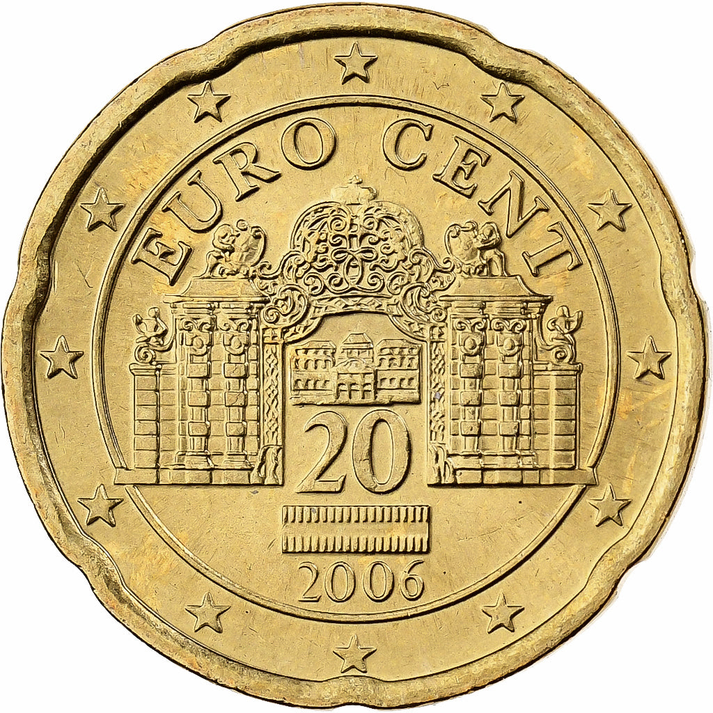 Austria, 20 Euro Cent, 2006, Vienna, Nordic gold, MS(60-62)