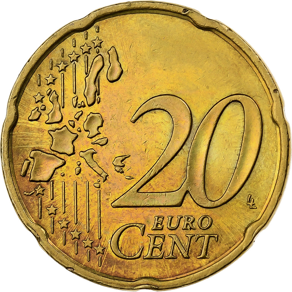 Duitsland, 20 Euro Cent, 2002, Hambourg, Nordic gold, PR+