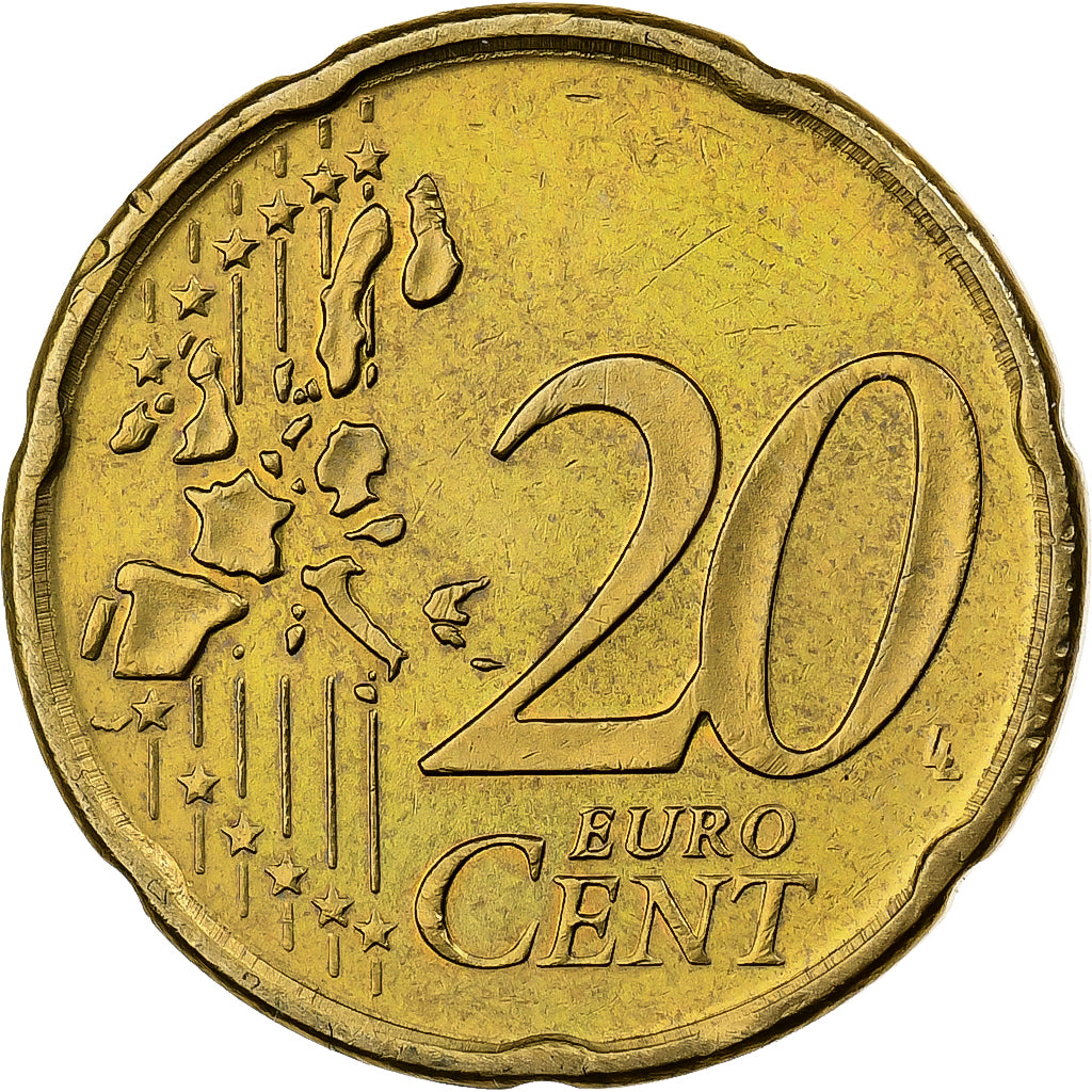 Duitsland, 20 Euro Cent, 2002, Munich, Nordic gold, PR+