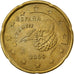 Spain, 20 Euro Cent, 2000, Madrid, Nordic gold, MS(60-62)