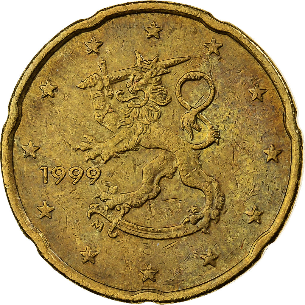 Finlandia, 20 Euro Cent, 1999, Vantaa, Nordic gold, SPL