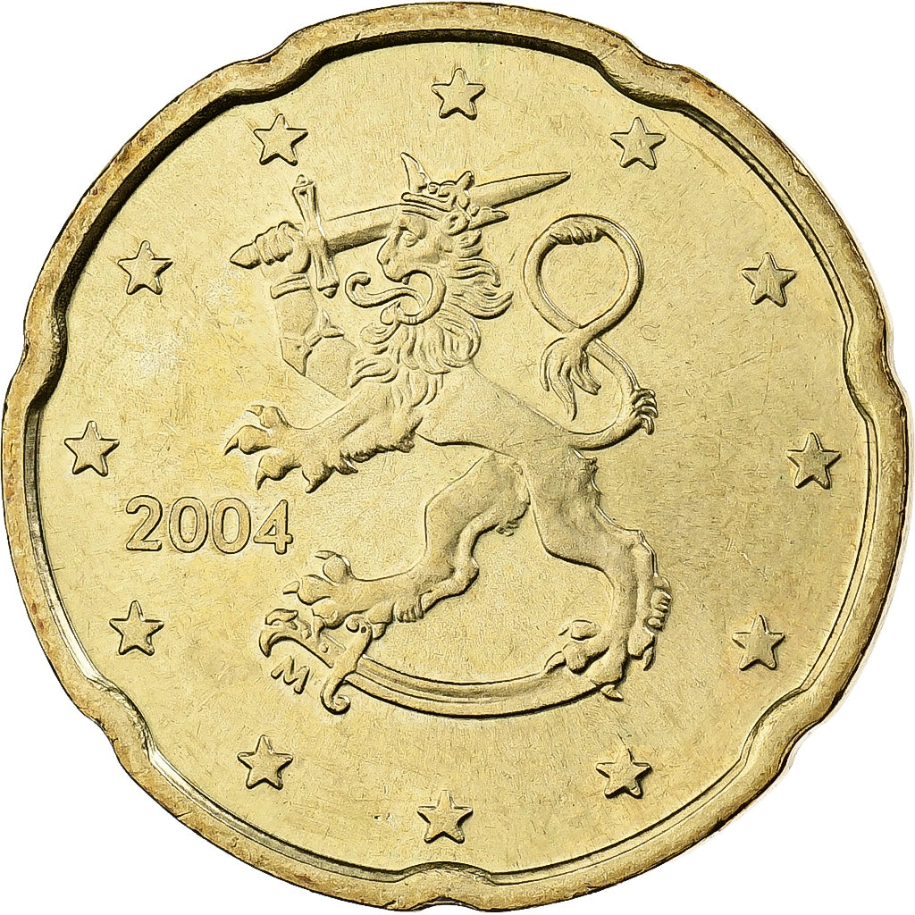 Finlandia, 20 Euro Cent, 2004, Vantaa, Nordic gold, MS(60-62)