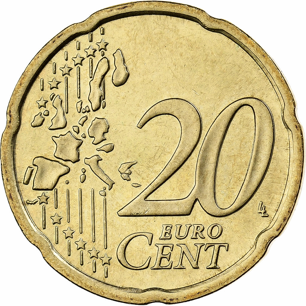Finlandia, 20 Euro Cent, 2004, Vantaa, Nordic gold, MS(60-62)