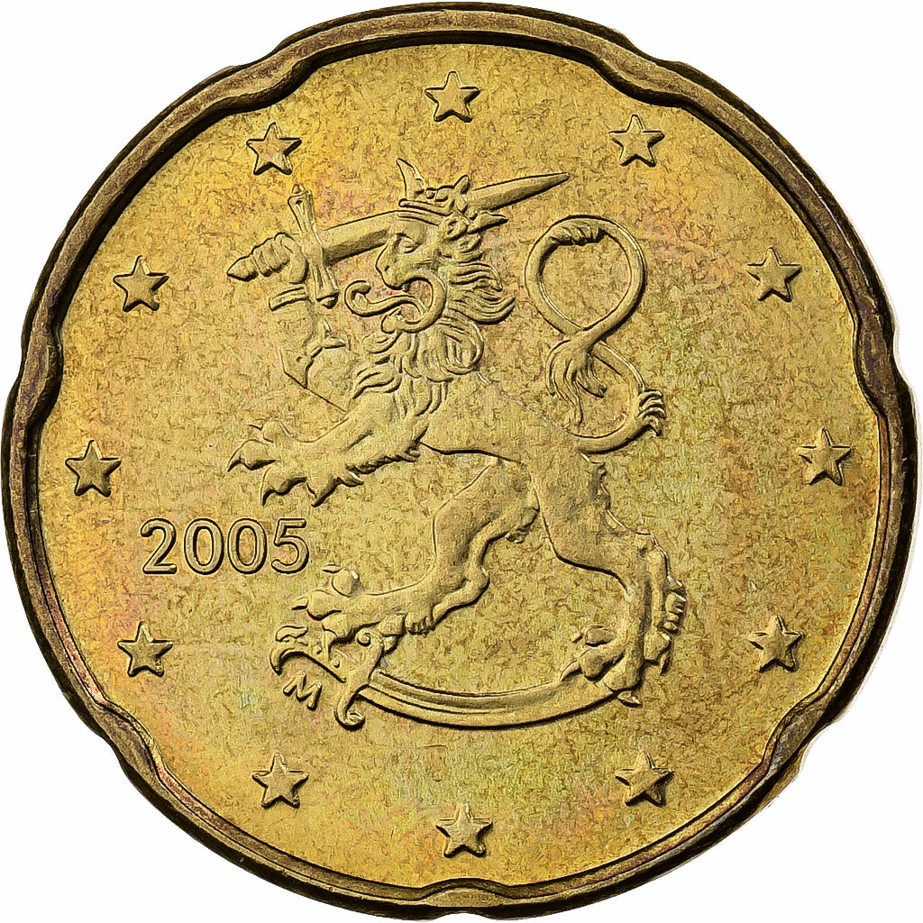 Finlandia, 20 Euro Cent, 2005, Vantaa, Nordic gold, MS(60-62)