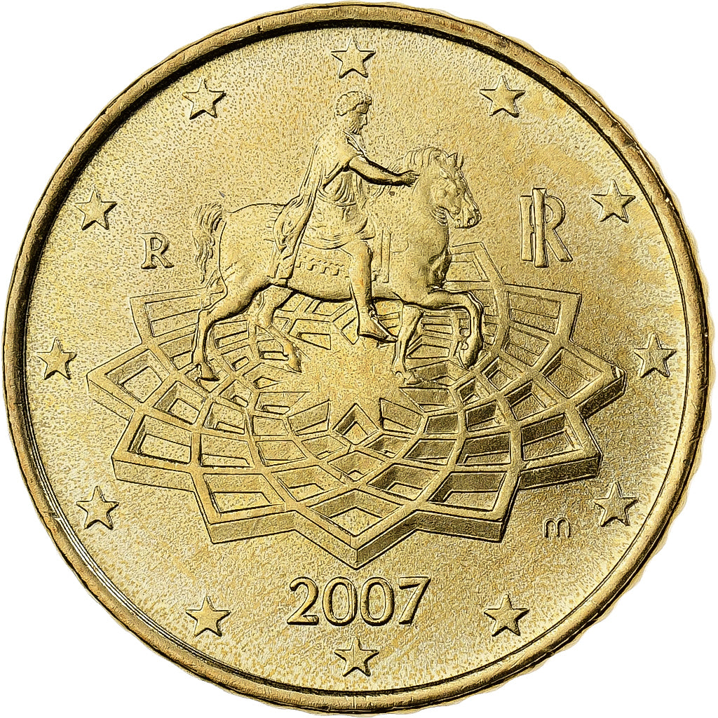 Italy, 50 Euro Cent, 2007, Rome, Nordic gold, MS(60-62)
