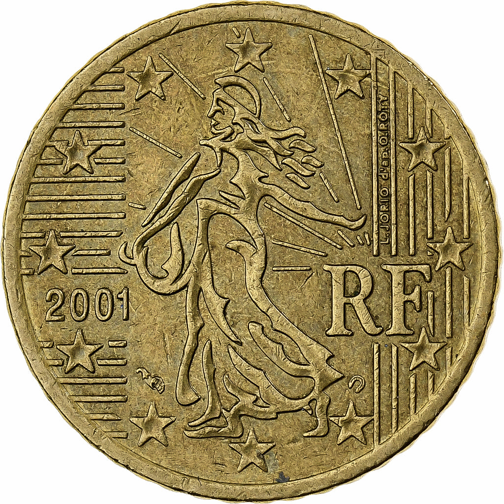 Francia, 50 Euro Cent, 2001, Paris, Nordic gold, EBC+