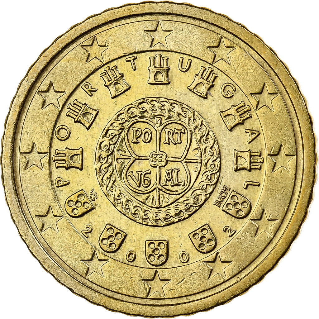 Portugal, 50 Euro Cent, 2002, Lisbon, Nordic gold, PR+