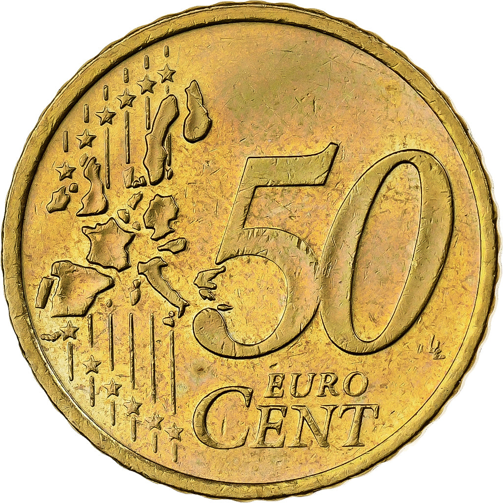 Irlande, 50 Euro Cent, 2002, Dublin, Or nordique, SUP+