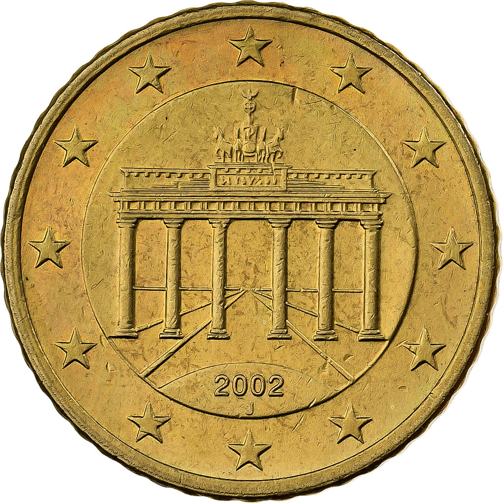 Duitsland, 50 Euro Cent, 2002, Hambourg, Nordic gold, PR+