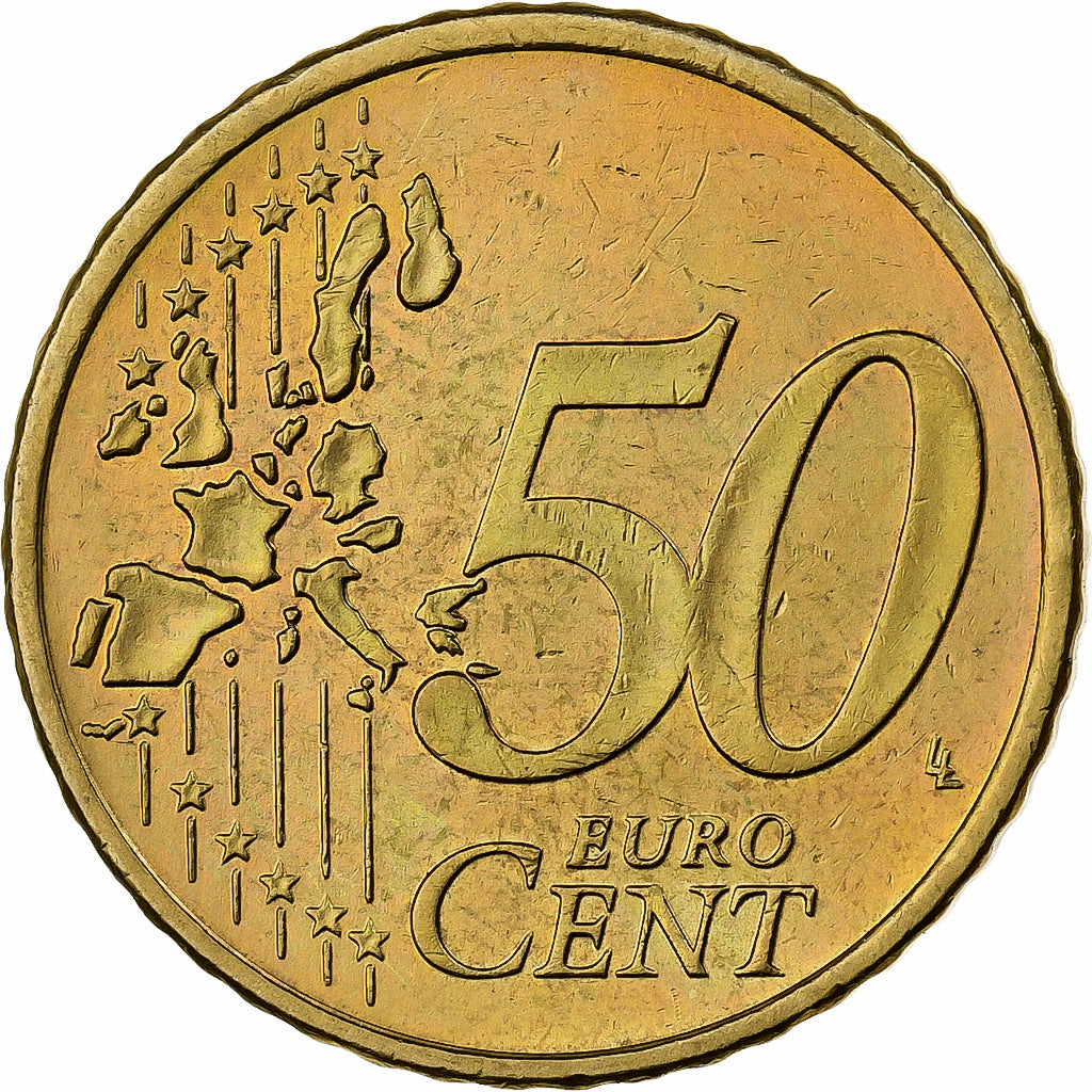 Duitsland, 50 Euro Cent, 2002, Hambourg, Nordic gold, PR+