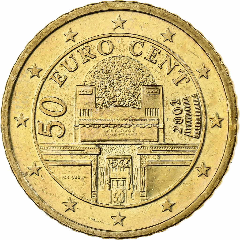 Austria, 50 Euro Cent, 2002, Vienna, Nordic gold, SPL