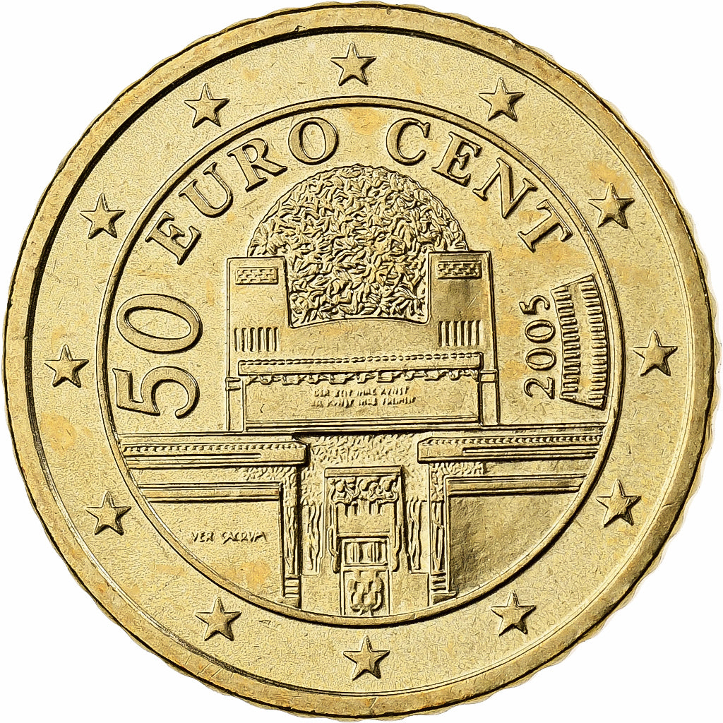 Austria, 50 Euro Cent, 2005, Vienna, Nordic gold, SPL